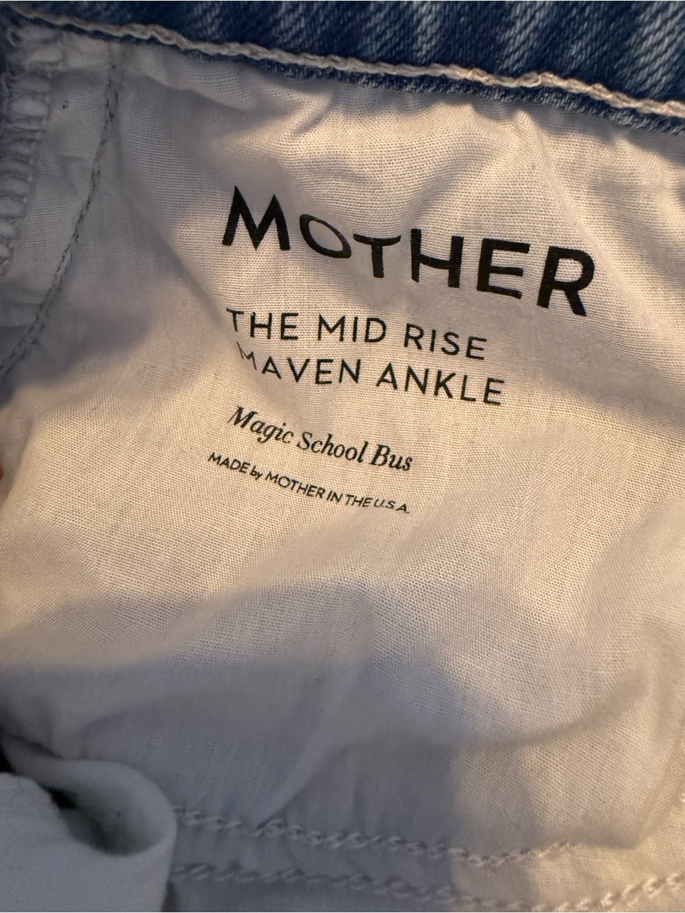 Mother jeans the mid Rise maven ankle - color magic school bus- size 31 - Picture 10 of 10